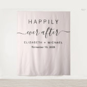 Foto booth Roze 'Happily Ever After' Wandkleed (Voorkant)