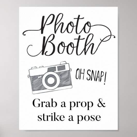 Foto Booth Sign, Wedding Sign, Wedding Decor Poster (Voorkant)