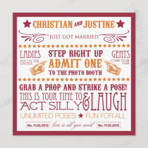 Foto Booth Signage Kaart