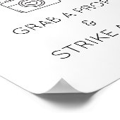 Foto Booth teken Sjabloon voor bruiloft, feest Poster (Hoek)