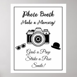 Foto Booth teken voor bruiloft Poster
