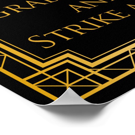 Foto Booth Weddenschap | Gatsby Art Deco Poster (Hoek)