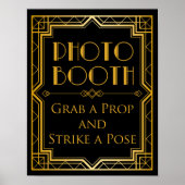 Foto Booth Weddenschap | Gatsby Art Deco Poster (Voorkant)