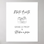 Foto Booth Wedding Engagement Party Sign Poster (Voorkant)