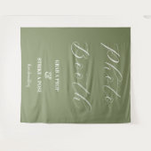 Foto Booth Wedding Sage Green Wandkleed (Voorkant (horizontaal))