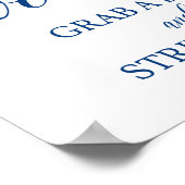 Foto Booth Wedding Sign Navy Blue Calligrafie Poster (Hoek)