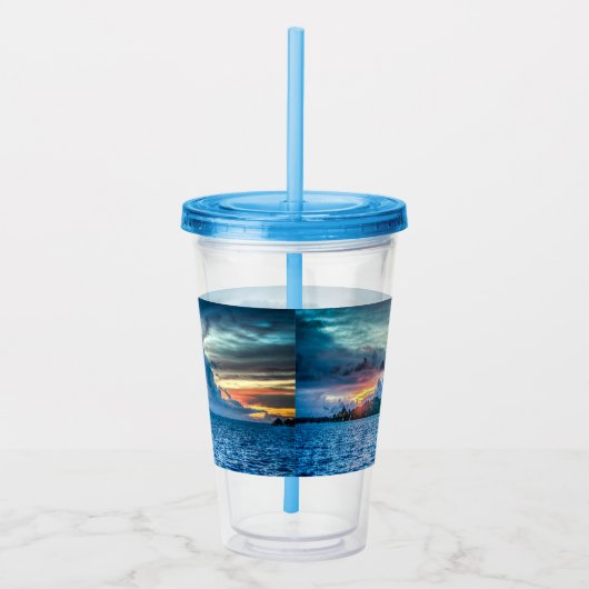 Foto Bora Bora Ocean Uitzicht Acryl Drinkbeker (Rechts)