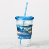 Foto Bora Bora Ocean Uitzicht Acryl Drinkbeker (Achterkant)
