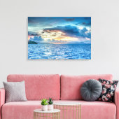 Foto Bora Bora Ocean Uitzicht Canvas Afdruk (Insitu (Woonkamer))