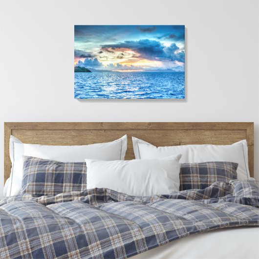 Foto Bora Bora Ocean Uitzicht Canvas Afdruk (Insitu (Slaapkamer))