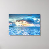 Foto Bora Bora Ocean Uitzicht Canvas Afdruk (Voorkant)