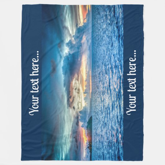 Foto Bora Bora Ocean Uitzicht Fleece Deken (Voorkant)