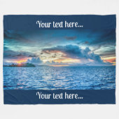 Foto Bora Bora Ocean Uitzicht Fleece Deken (Voorkant (Horizontaal))