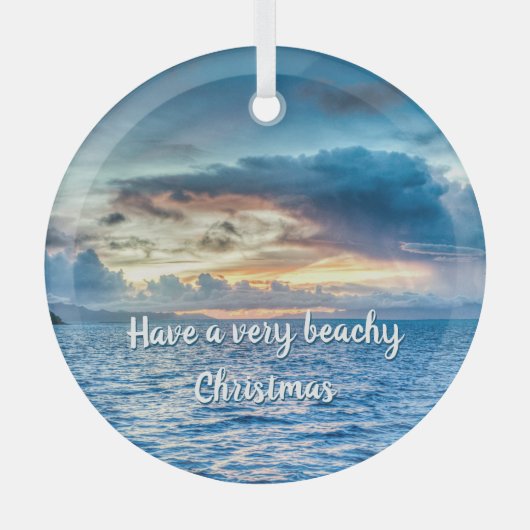 Foto Bora Bora Ocean Uitzicht Glas Ornament (Voorkant)