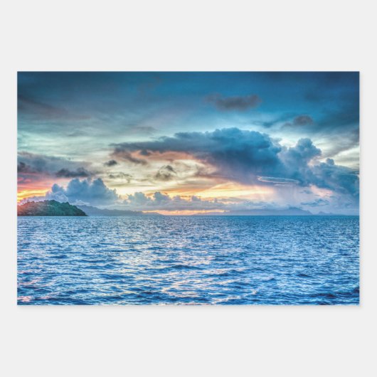 Foto Bora Bora Ocean Uitzicht Inpakpapier Vel (Voorkant 3)