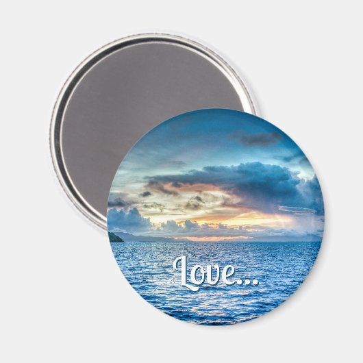 Foto Bora Bora Ocean Uitzicht Magneet (Voorkant / Achterkant)