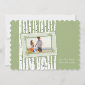 Foto Bos Berkenboom Vrolijk Kerstfeest Feestdagenkaart (Achterkant)