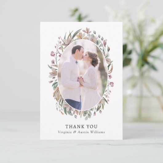 Foto botanisch bedankkaart (Staand voorkant)