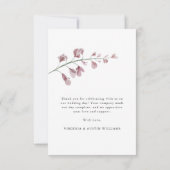 Foto botanisch bedankkaart (Achterkant)