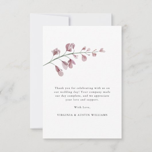 Foto botanisch bedankkaart (Achterkant)