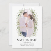 Foto botanisch sparen de datum save the date (Voorkant)