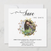 *~* FOTO Botanische Boho bruiloft bewaart de datum Save The Date (Voorkant)