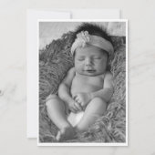 Foto: Botanische Floral Monogram Letter A Birth Aankondiging (Achterkant)