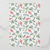 Foto Botanische Folie Holiday Kaart (Achterkant)