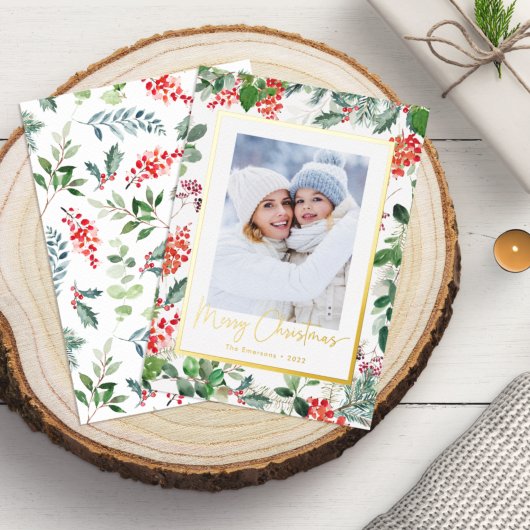 Foto Botanische Folie Holiday Kaart