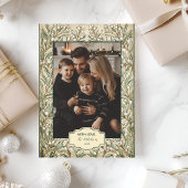 Foto  Botanische Holly Christmas Feestdagenkaart