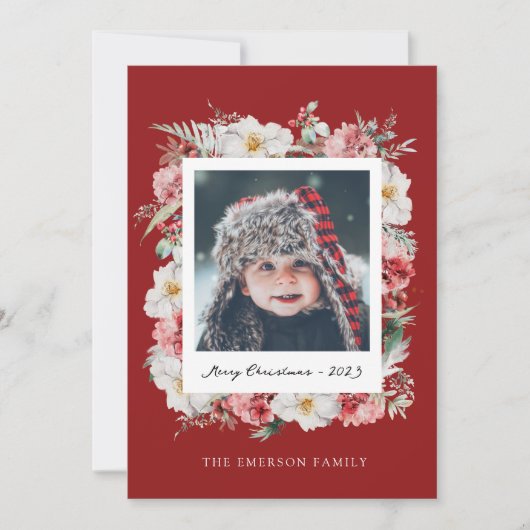 Foto Botanische Kerst Kaart (Voorkant)