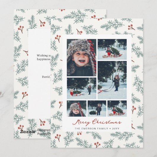 Foto Botanische Kerst Kaart (Voorkant / Achterkant)