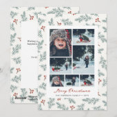 Foto botanische kerstkaart (Voorkant / Achterkant)