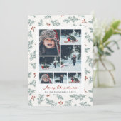 Foto botanische kerstkaart (Staand voorkant)