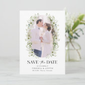 Foto Botanische Save The Date (Staand voorkant)