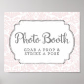 Foto Both Weddenschap Blush Pink  Damask Poster (Voorkant)