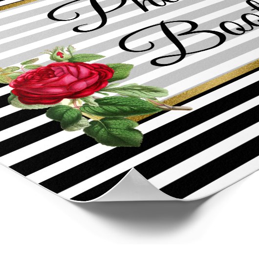 Foto Both Wedding Sign Red Rose poster (Hoek)