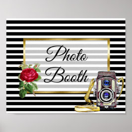 Foto Both Wedding Sign Red Rose poster