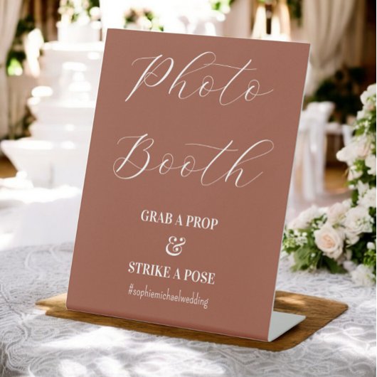 Foto Both Wedding Terracotta Sign Reclamebord Met Voetstuk