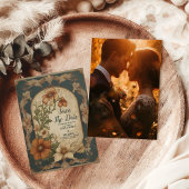 Foto  Bougainvillea Art Nouveau bruiloft Save The Date