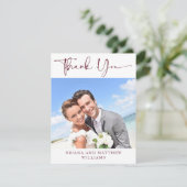 Foto Bourgondië bedankje Bedankkaart (Staand voorkant)