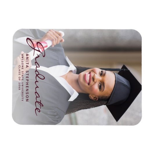 Foto Bourgondië Script Afstudeeraankondiging Magneet (Horizontaal)