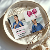 Foto Bow Stethoscope Nursing School Afstuderen Aankondiging