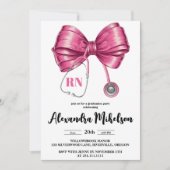 Foto Bow Stethoscope Nursing School Afstuderen Kaart (Voorkant)