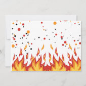 Foto Boy Birthday Firefighter Invitation Fireman Kaart (Achterkant)