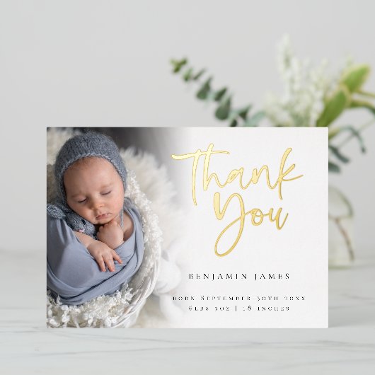 Foto Boy Dank u de Kaart van de Folie van de Aanko (Staand Voorkant)