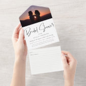 Foto Bridal Shower Invitation + Recipe Kaart2 All In One Uitnodiging (Afscheurbaar)