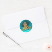 Foto: Bridal Sweet16 Afstuderen Party Ronde Sticker (Envelop)