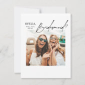 Foto Bridesmaid proposal Kaart Sjabloon (Voorkant)