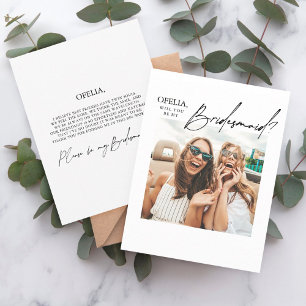 Foto Bridesmaid proposal Kaart Sjabloon